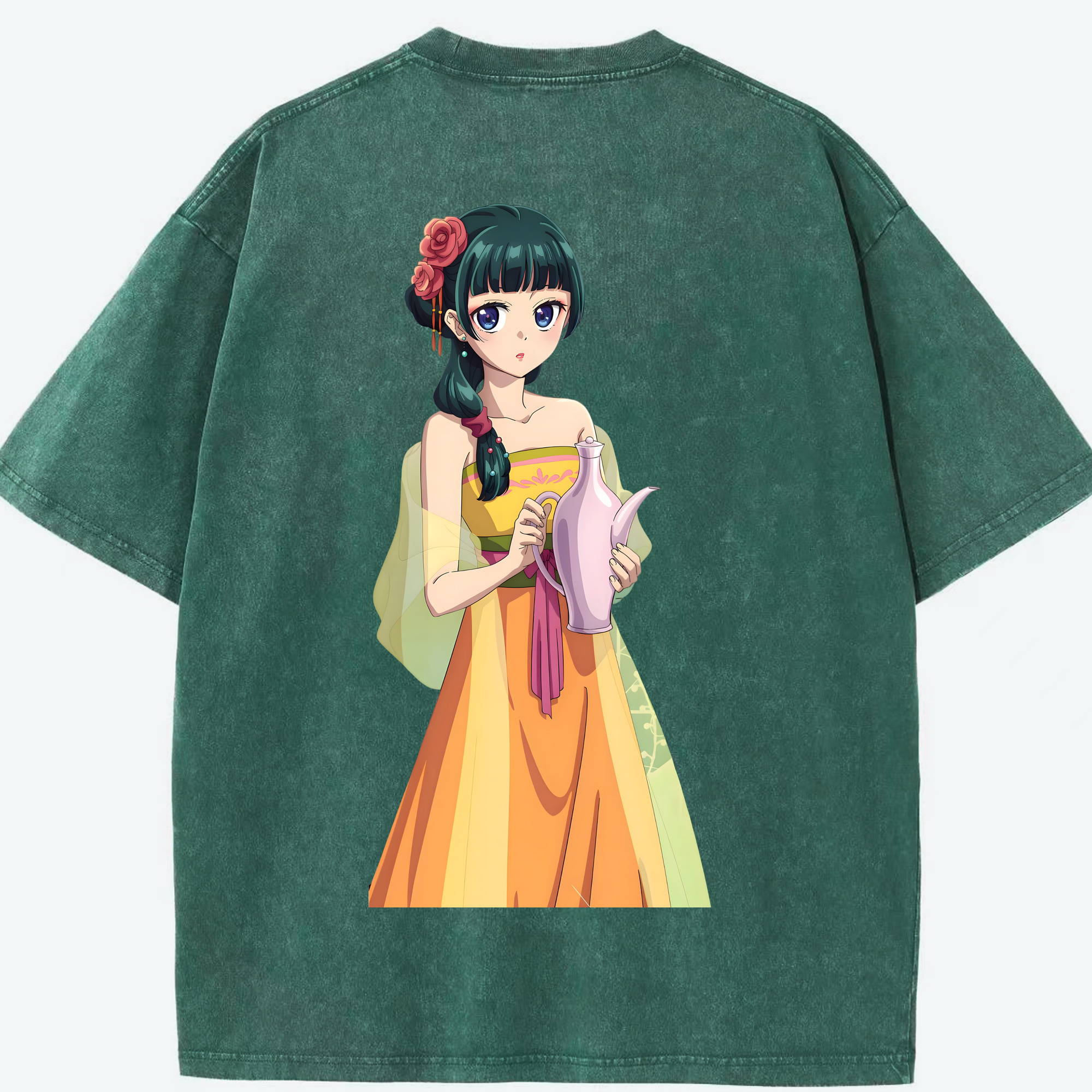 （画像用） 薬屋のひとりごと The Apothecary Diaries 綿100% ヴィンテージ風 半袖Tシャツ（背面プリント）